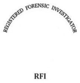 REGISTERED FORENSIC INVESTIGATOR RFI trademark