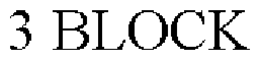 3 BLOCK trademark