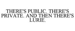 THERE'S PUBLIC. THERE'S PRIVATE. AND THEN THERE'S LURIE. trademark