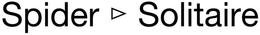 SPIDER SOLITAIRE trademark