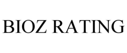 BIOZ RATING trademark