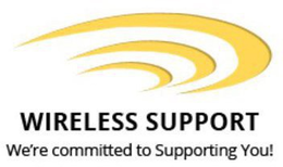 WIRELESS SUPPORT WE'RE COMMITTED TO SUPPORTING YOU! trademark