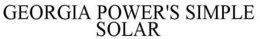 GEORGIA POWER'S SIMPLE SOLAR trademark