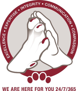 EXCELLENCE - EXPERTISE - INTEGRITY - COMMUNICATION - COMPASSION  WE ARE HERE FOR YOU 24/7/365 trademark