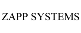 ZAPP SYSTEMS trademark