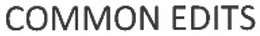 COMMON EDITS trademark