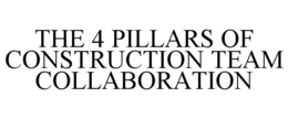 THE 4 PILLARS OF CONSTRUCTION TEAM COLLABORATION trademark