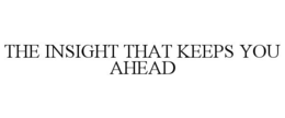 THE INSIGHT THAT KEEPS YOU AHEAD trademark