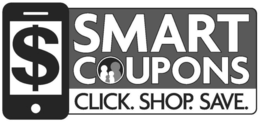 SMART COUPONS CLICK. SHOP. SAVE. trademark