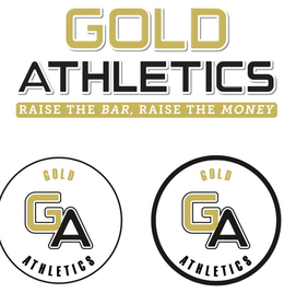 GOLD ATHLETICS RAISE THE BAR, RAISE THE MONEY GOLD GA ATHLETICS GOLD GA ATHLETICS trademark