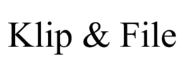 KLIP & FILE trademark