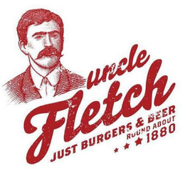UNCLE FLETCH JUST BURGERS & BEER ROUND ABOUT 1880 trademark