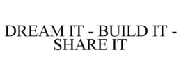 DREAM IT - BUILD IT - SHARE IT trademark