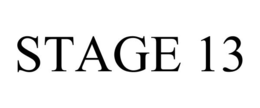 STAGE 13 trademark