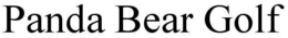 PANDA BEAR GOLF trademark
