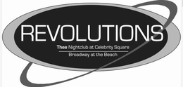 REVOLUTIONS THEE NIGHTCLUB AT CELEBRITY SQUARE BROADWAY AT THE BEACH trademark