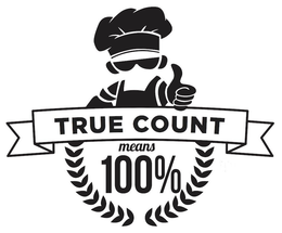 TRUE COUNT MEANS 100% trademark