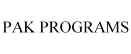 PAK PROGRAMS trademark