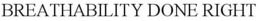 BREATHABILITY DONE RIGHT trademark