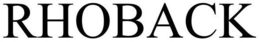 RHOBACK trademark