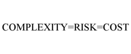 COMPLEXITY=RISK=COST trademark