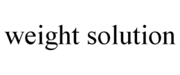 WEIGHT SOLUTION trademark