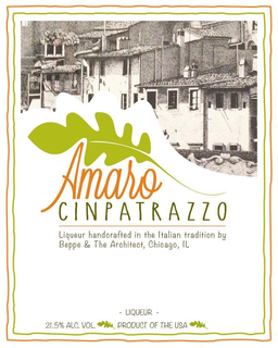 AMARO CINPATRAZZO LIQUEUR HANDCRAFTED IN THE ITALIAN TRADITION BY BEPPE & THE ARCHITECT, CHICAGO, IL - LIQUEUR - 21.5% ALC. VOL PRODUCT OF THE USA trademark