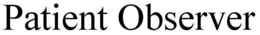 PATIENT OBSERVER trademark