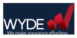 WYDE W WE MAKE INSURANCE EFFORTLESS trademark