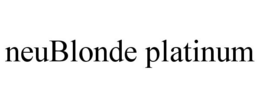 NEUBLONDE PLATINUM trademark