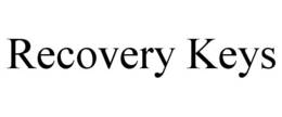 RECOVERY KEYS trademark