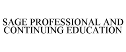 SAGE PROFESSIONAL AND CONTINUING EDUCATION trademark