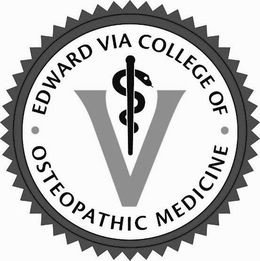 V· EDWARD VIA COLLEGE OF· OSTEOPATHIC MEDICINE trademark