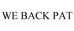 WE BACK PAT trademark