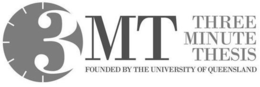 3MT THREE MINUTE THESIS FOUNDED BY THE UNIVERSITY OF QUEENSLAND trademark