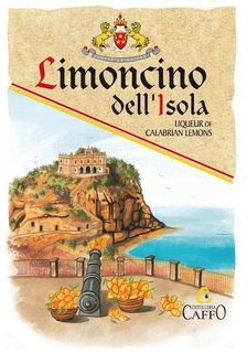 LIMONCINO DELL'ISOLA LIQUEUR OF CALABRIAN LEMONS SEMPER AD MAIORA C DISTILLERIA CAFFO trademark