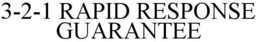 3-2-1 RAPID RESPONSE GUARANTEE trademark