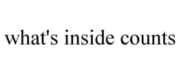 WHAT'S INSIDE COUNTS trademark
