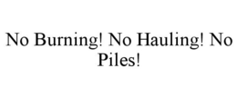 NO BURNING! NO HAULING! NO PILES! trademark