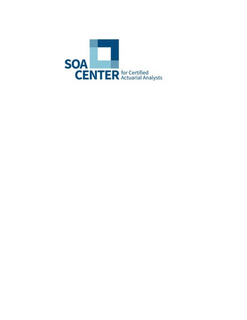 SOA CENTER FOR CERTIFIED ACTUARIAL ANALYSTS trademark