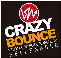 CRAZY BOUNCE PELOTA CON BOTE IRREGULAR RELLENABLE trademark