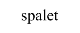 SPALET trademark