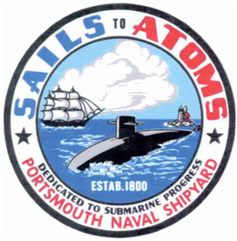 SAILS TO ATOMS DEDICATED TO SUBMARINE PROGRESS PORTSMOUTH NAVAL SHIPYARD ESTAB. 1800 trademark