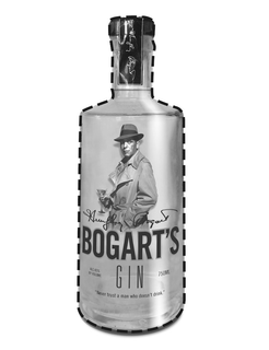HUMPHREY BOGART BOGART'S ALC 45% BY VOLUME GIN 750ML "NEVER TRUST A MAN WHO DOESN'T DRINK" trademark