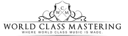 WCM WORLD CLASS MASTERING WHERE WORLD CLASS MUSIC IS MADE. trademark