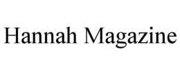 HANNAH MAGAZINE trademark