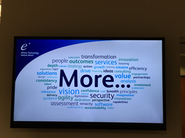 "MORE..." AS THE LARGEST AND CENTRAL ELEMENT IN A WORD CLOUD trademark