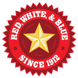 RED, WHITE, & BLUE SINCE 1912 trademark