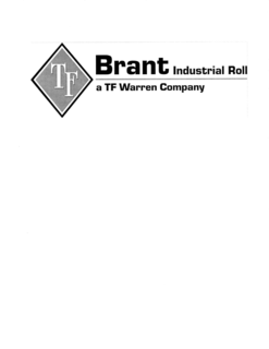 TF BRANT INDUSTRIAL ROLL A TF WARREN COMPANY trademark