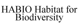 HABIO HABITAT FOR BIODIVERSITY trademark